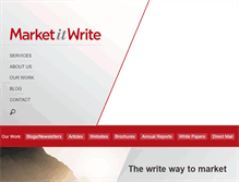 Tablet Screenshot of marketitwrite.com